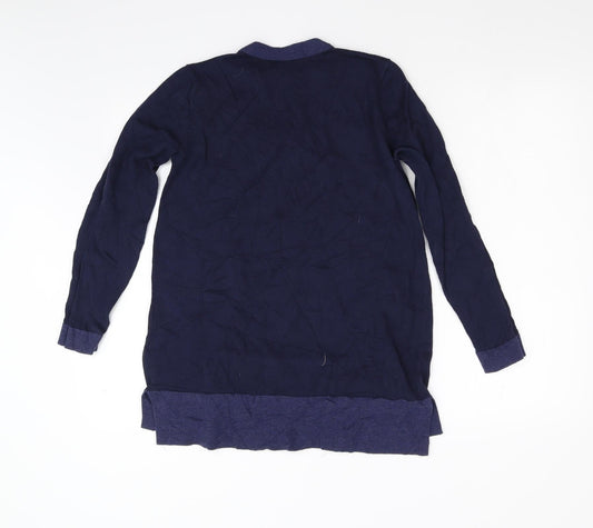 Lands End Womens Blue Knit Pullover Jumper Size S