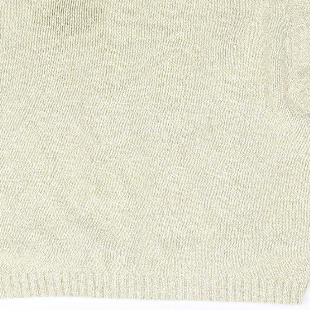Lands End Womens Yellow Knit Pullover Jumper Size S