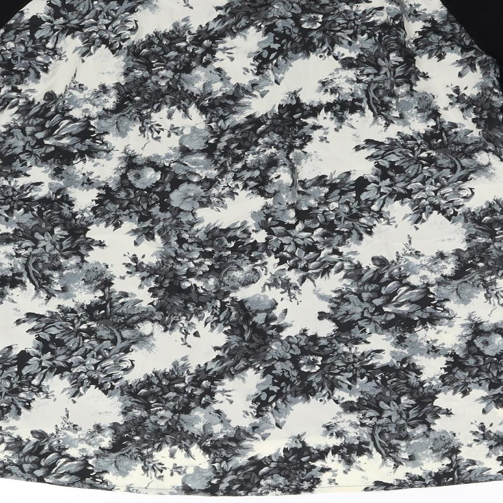 Oasis Womens Black Floral Knit Pullover Jumper Size S