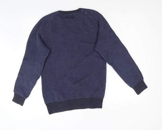 South Coast Mens Blue Knit Pullover Jumper Size S