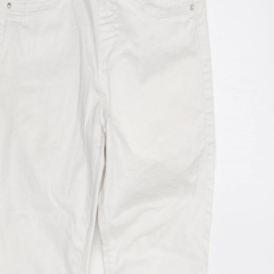 Primark Womens White Denim Skinny Jeans Size 6 L28 in