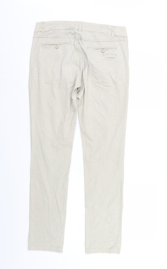 LOGG Womens Beige Straight Jeans Size 10 L30 in