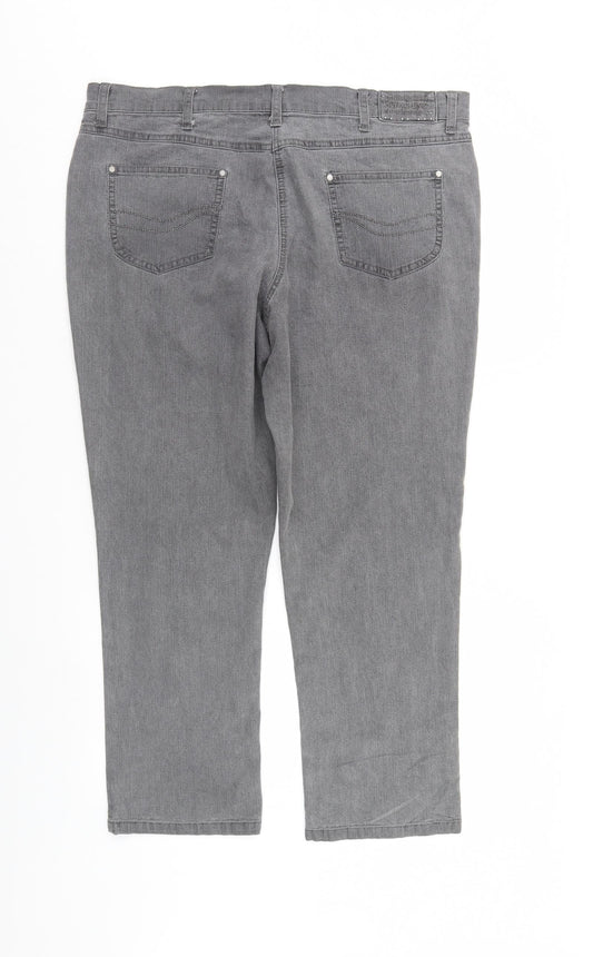 Bexleys Womens Grey Denim Straight Jeans Size 38 in L27 in