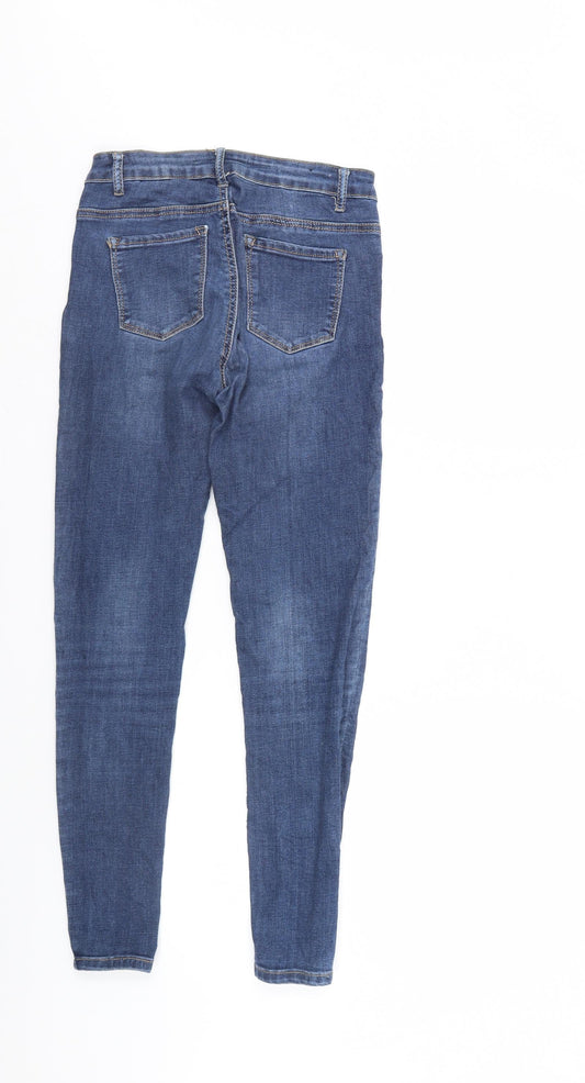 Preworn Womens Blue Denim Skinny Jeans Size 8 L28 in