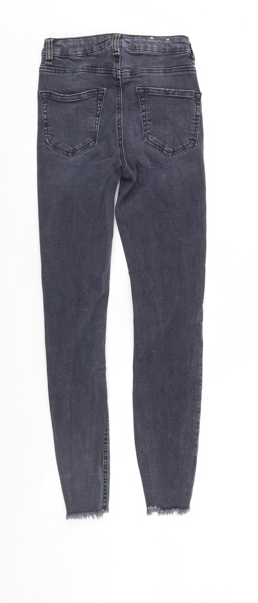 New Look Womens Black Denim Tapered Jeans Size 6 L27 in