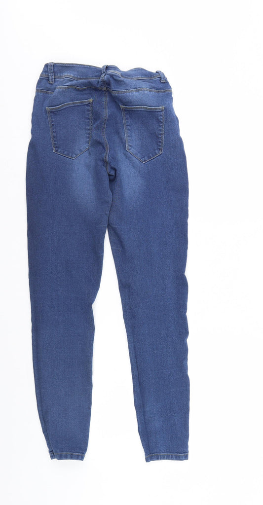 Denim & Co. Womens Blue Denim Straight Jeans Size 12 L29 in - Elastic Waist