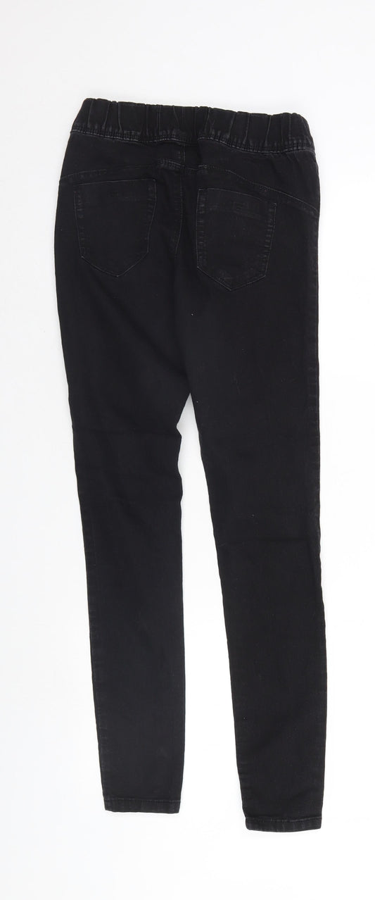 Denim & Co. Womens Black Denim Jegging Jeans Size 8 L29 in