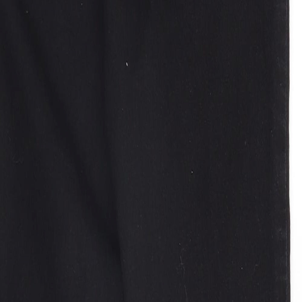 Brand and care label for Denim & Co. women’s black denim jegging jeans, size UK 8, 29-inch leg