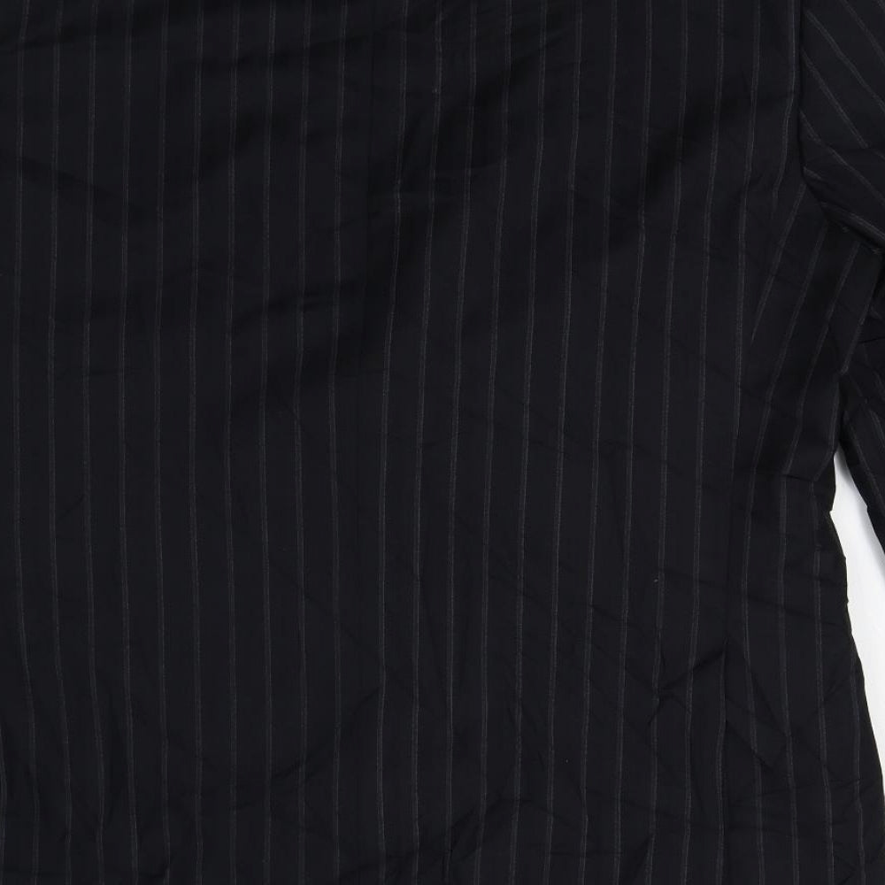 M&S Mens Black Striped Jacket Blazer