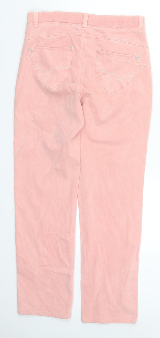 Preworn Womens Pink Denim Straight Jeans Size 10 L27 in