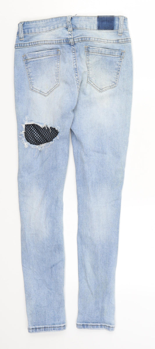 Rare London Womens Blue Denim Skinny Jeans Size 24 in L25 in - Netting