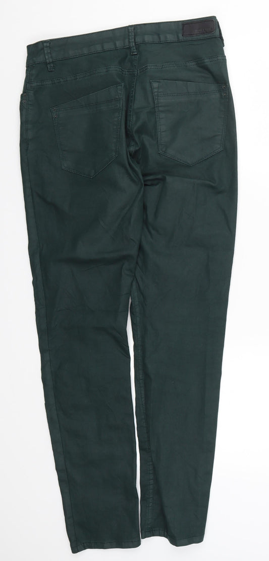 MORE & MORE Womens Green Denim Skinny Jeans Size 12 L30 in