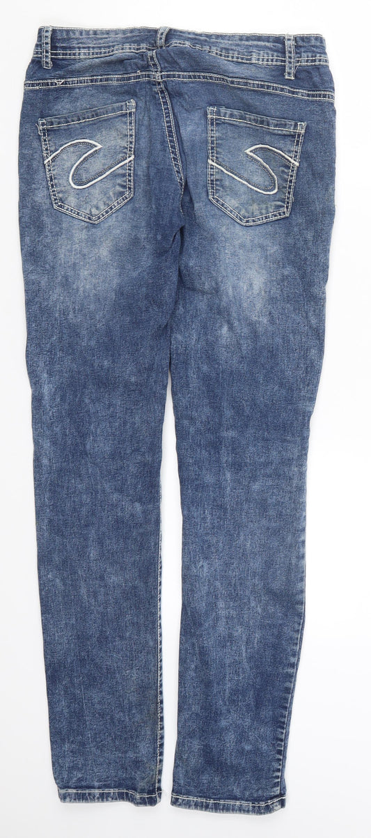Preworn Womens Blue Denim Skinny Jeans Size 30 in L29 in