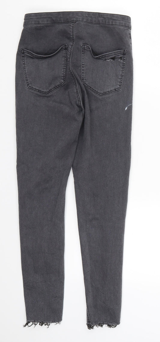 Topshop Womens Grey Denim Skinny Jeans Size 30 in L26 in