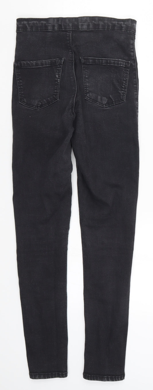 Topshop Womens Black Denim Skinny Jeans Size 28 in L27 in