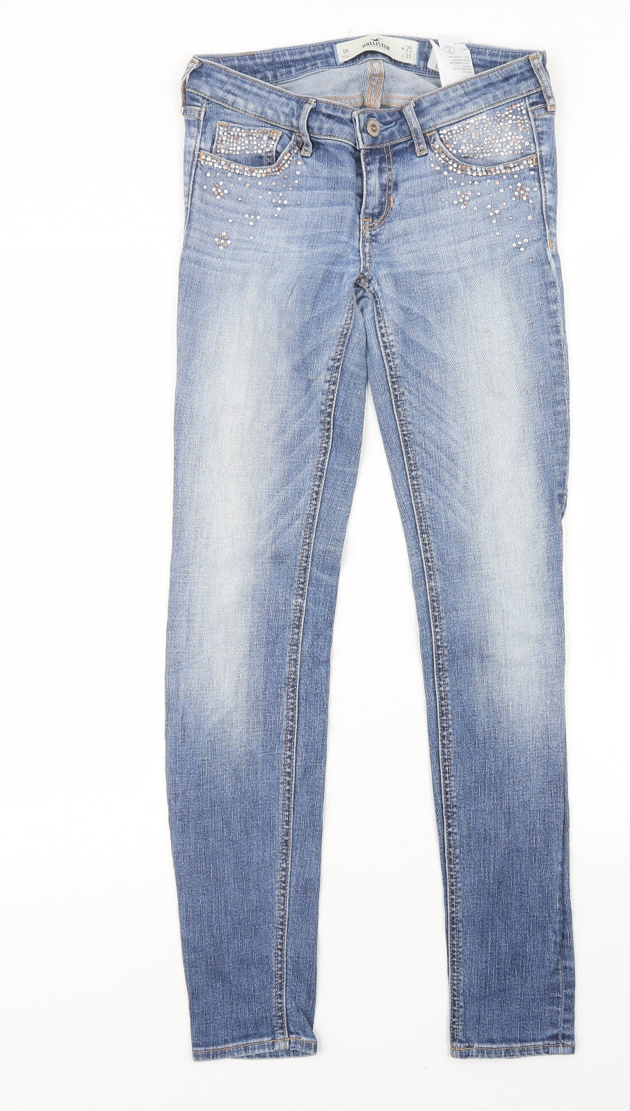 Hollister Womens Blue Denim Straight Jeans Size 27 in L29 in