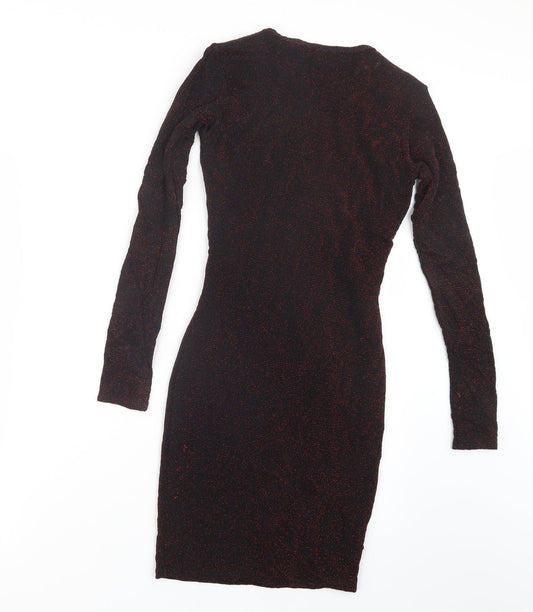 Missguided Womens Red T-Shirt Dress Size 4
