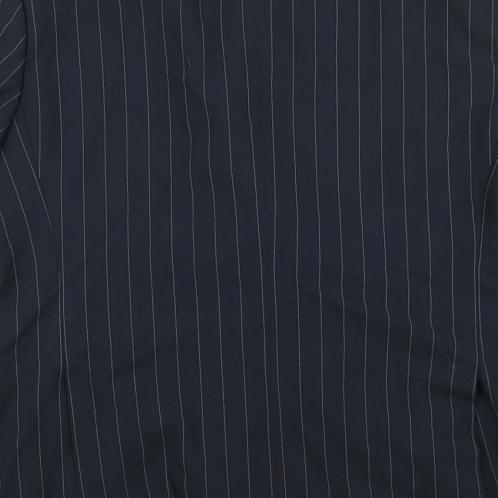 Carl Gross Mens Black Striped Jacket Blazer Size 38