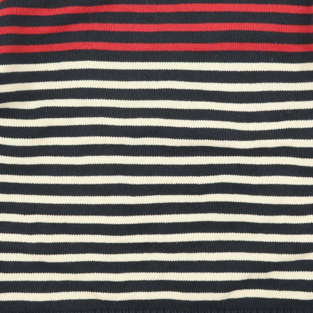 M&S Womens Blue Striped Knit Pullover Jumper Size 10