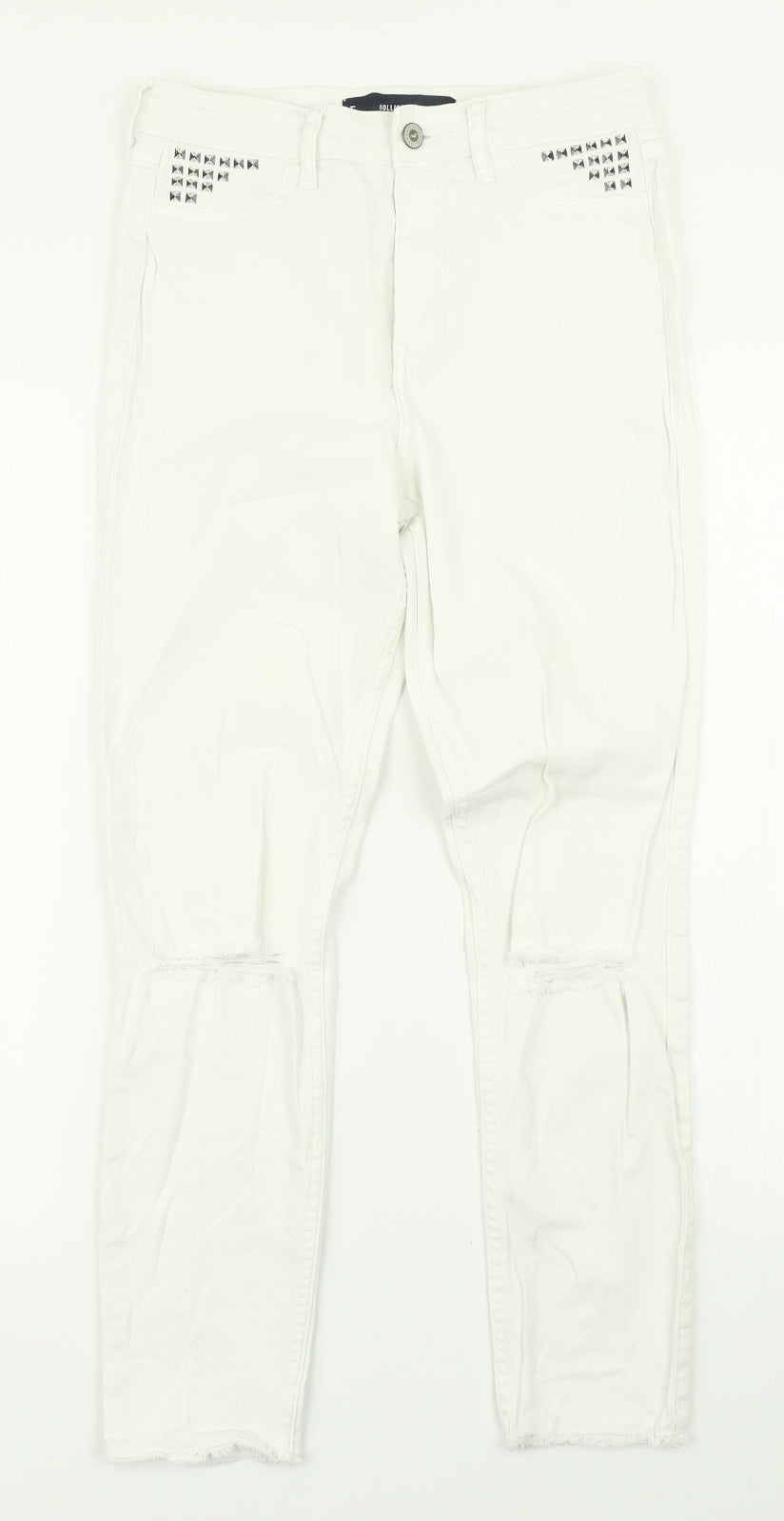 Hollister Womens White Denim Skinny Jeans Size 27 in L25 in