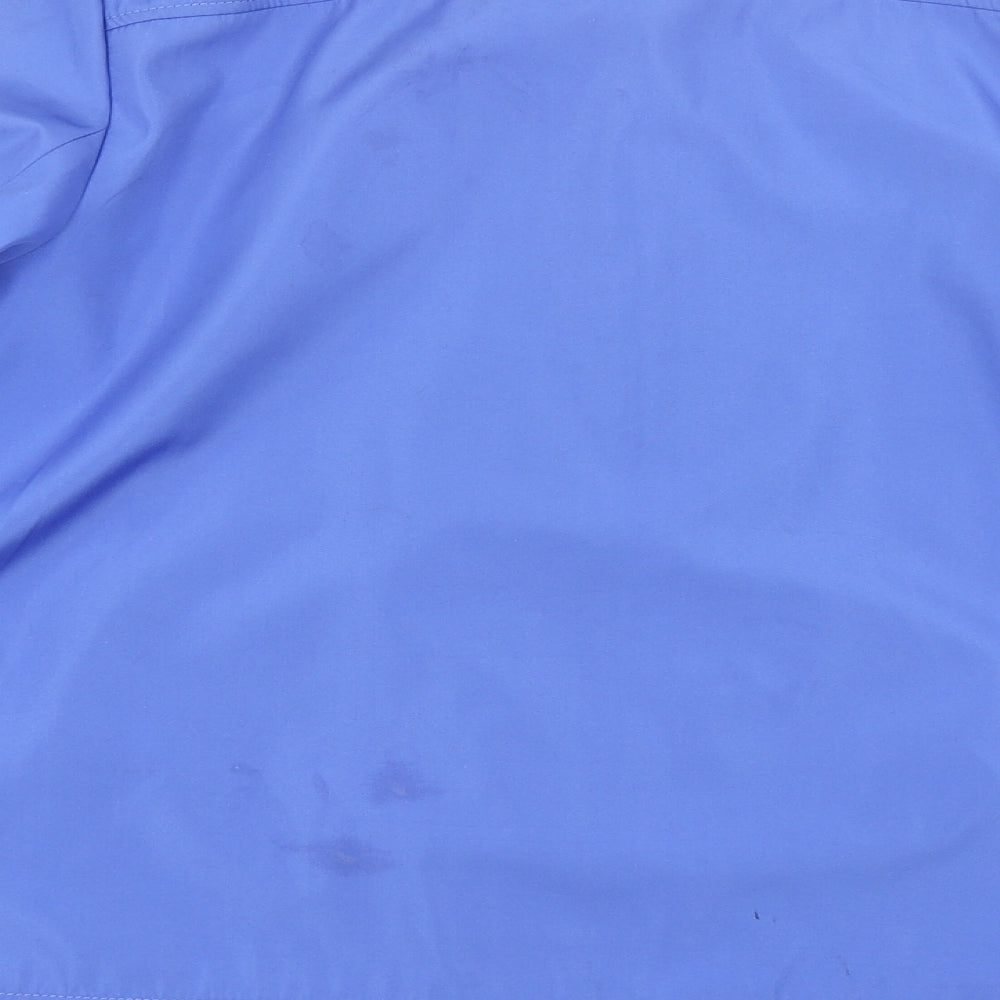BM Collection Womens Blue Rain Coat Coat Size M