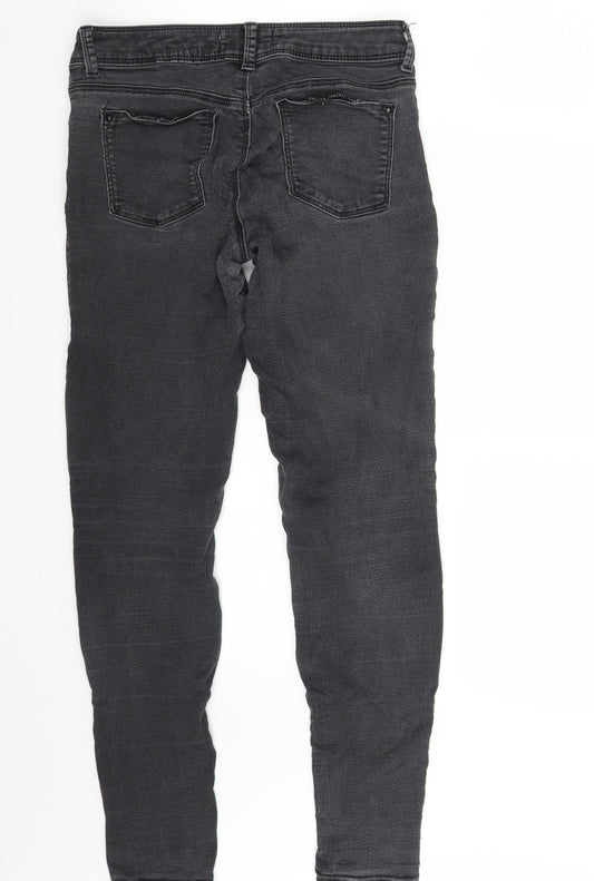 Dorothy Perkins Womens Grey Denim Skinny Jeans Size 8 L27 in