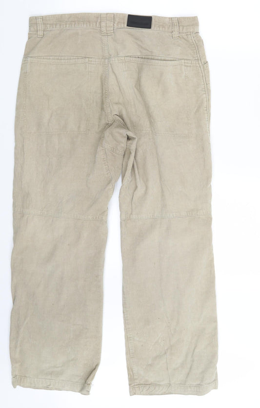 NEXT Mens Beige Corduroy Straight Jeans Size 32 in L26 in