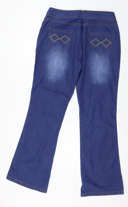 Preworn Womens Blue Denim Straight Jeans Size L L31 in