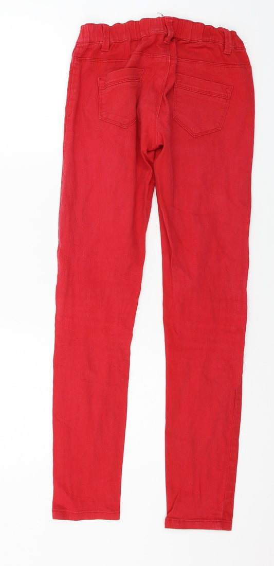 Miss Romance Womens Red Denim Jegging Jeans Size 28 in L28 in