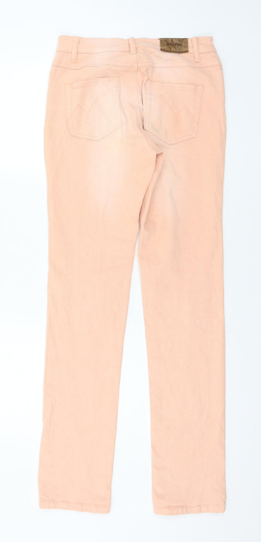 MALVIN Womens Orange Denim Skinny Jeans Size 8 L32 in