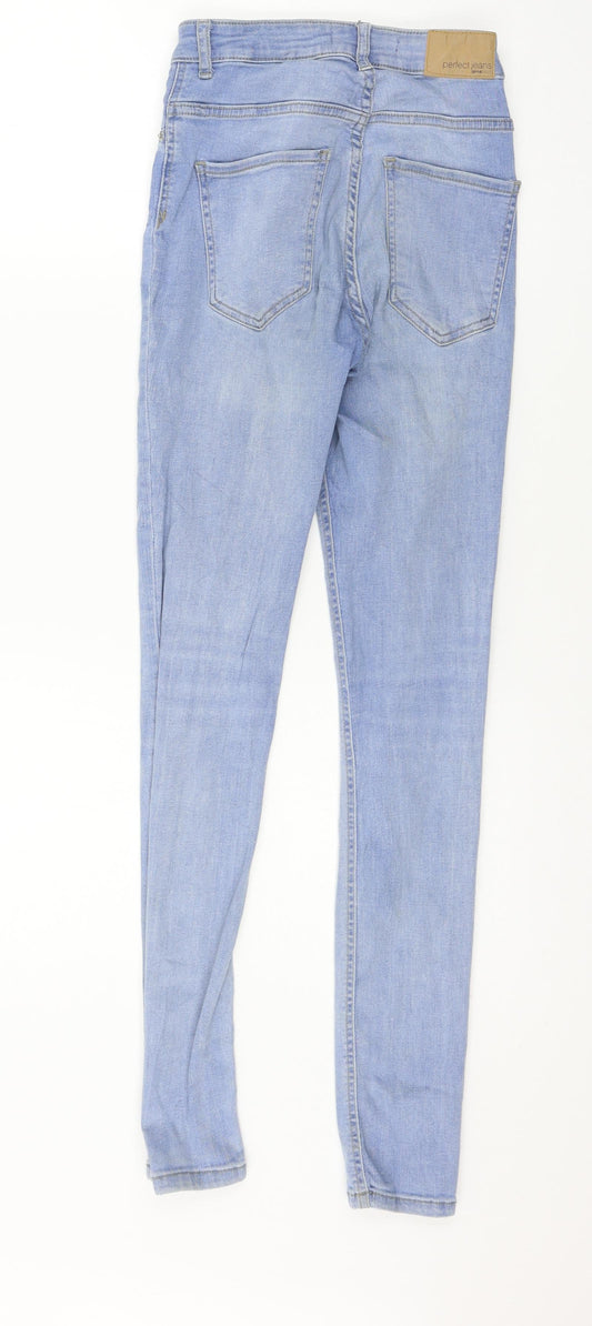 Perfect Jeans Womens Blue Denim Skinny Jeans Size S L28 in