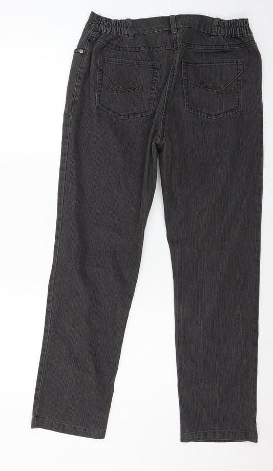 CC Collection Womens Grey Denim Straight Jeans Size 32 in L28 in