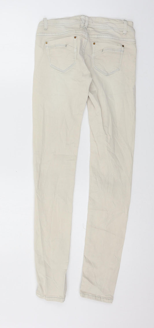 Monday Womens Ivory Denim Skinny Jeans Size 8 L29 in