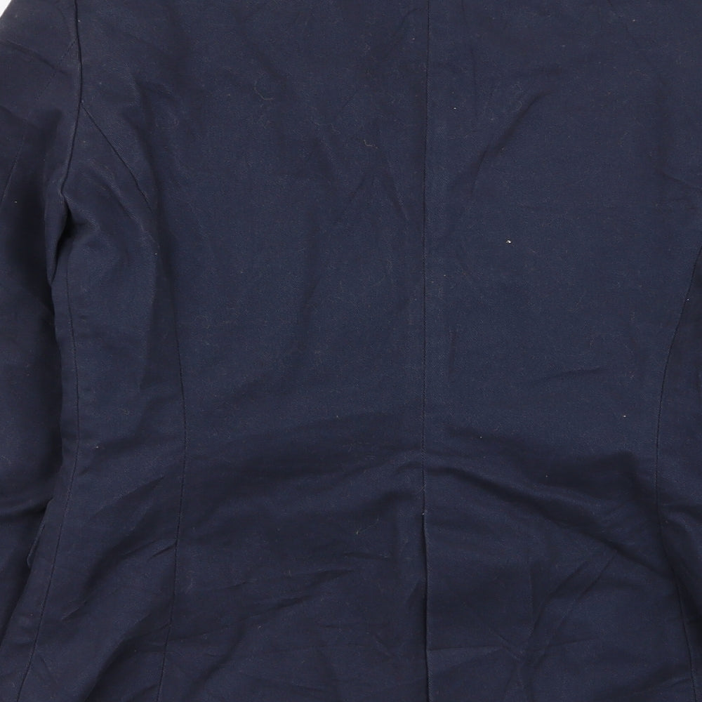 MNG Womens Blue Jacket Blazer Size XS