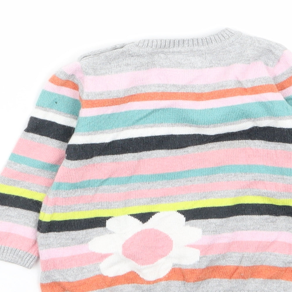 Boboli Girls Multicoloured Striped Pullover Jumper Size 0-3 Months