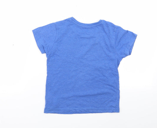 Primark Boys Blue Basic T-Shirt Size 5-6 Years