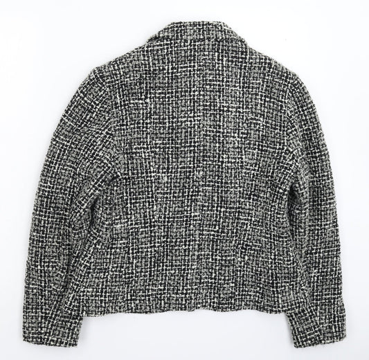 Preworn Womens Grey Check Jacket Blazer Size M