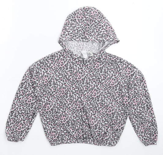 Preworn Womens Multicoloured Animal Print Pullover Hoodie Size M
