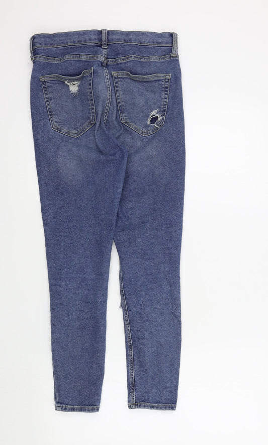 Topshop Womens Blue Skinny Jeans Size 30 in L26 in