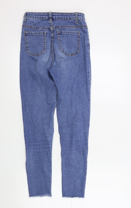 MOMOKROM Womens Blue Skinny Jeans Size 8 L25.5 in