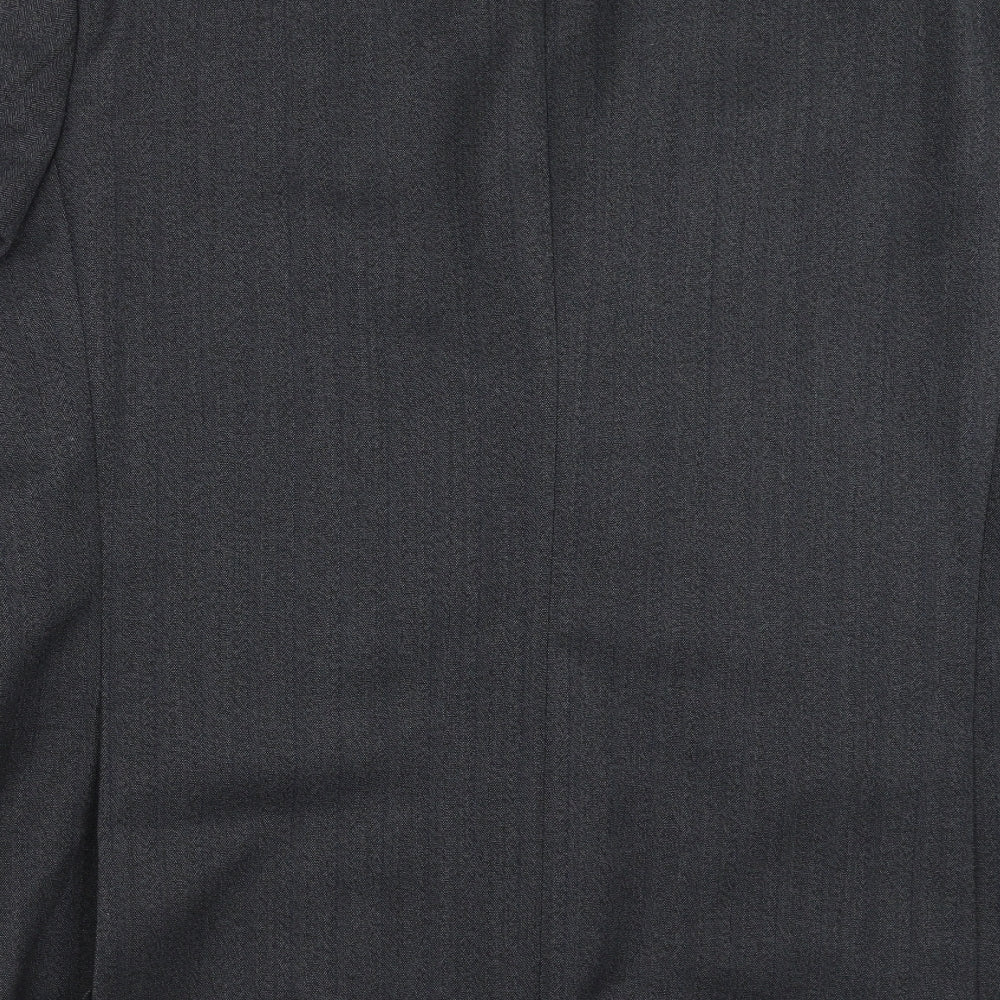 Wellington Mens Grey Herringbone Jacket Suit Jacket Size 46