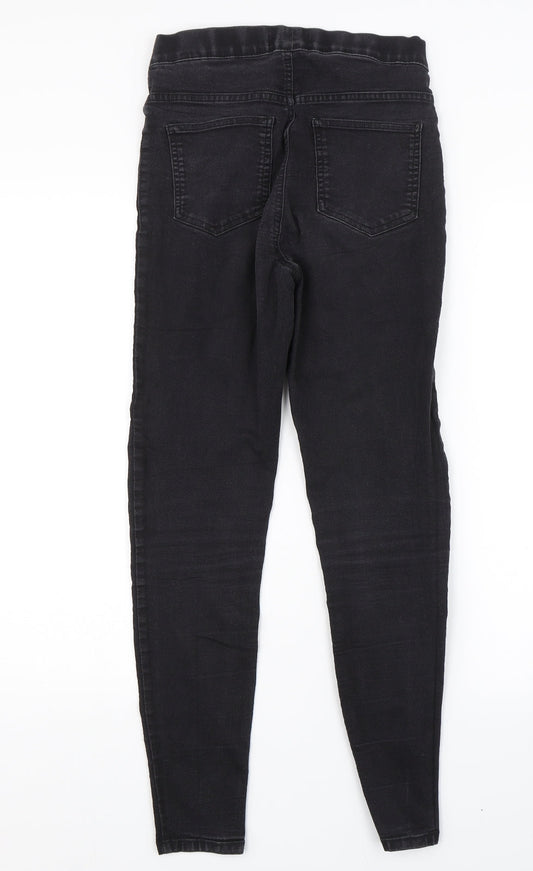 M&S Womens Black Denim Jegging Jeans Size 8 L24 in