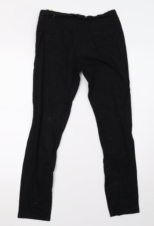 Pippa & Julie Womens Black Straight Jeans Size 10 L27 in