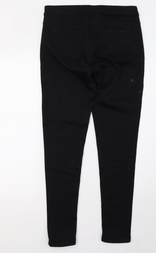Preworn Womens Black Denim Skinny Jeans Size 10 L30 in