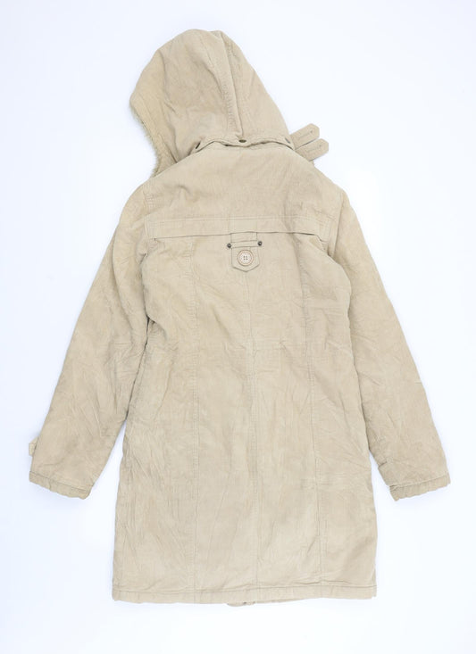 TALLY WEiJL Womens Beige Overcoat Coat Size 10