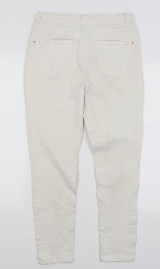 Very Womens White Skinny Jeans Size 14 L25.5 in
