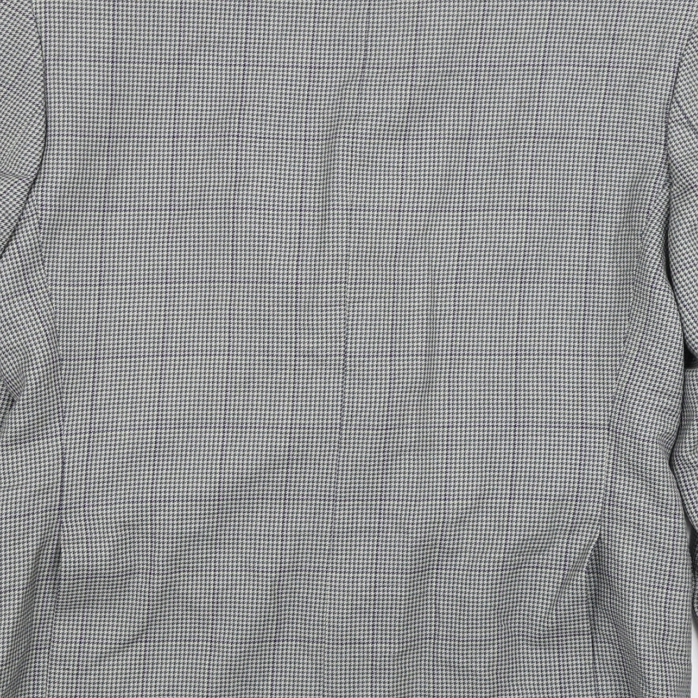 Chatsworth Mens Grey Houndstooth Jacket Blazer Size L