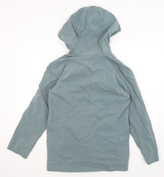Astraka Womens Blue Rain Coat Coat Size S