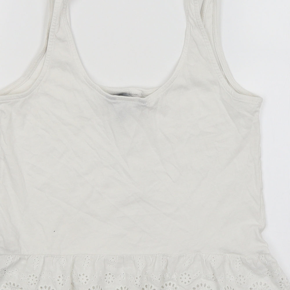 New Look Womens White Basic T-Shirt Size 6