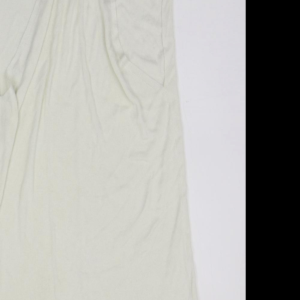 Brand and care label for ASOS women’s white jumper dress, size UK 8
